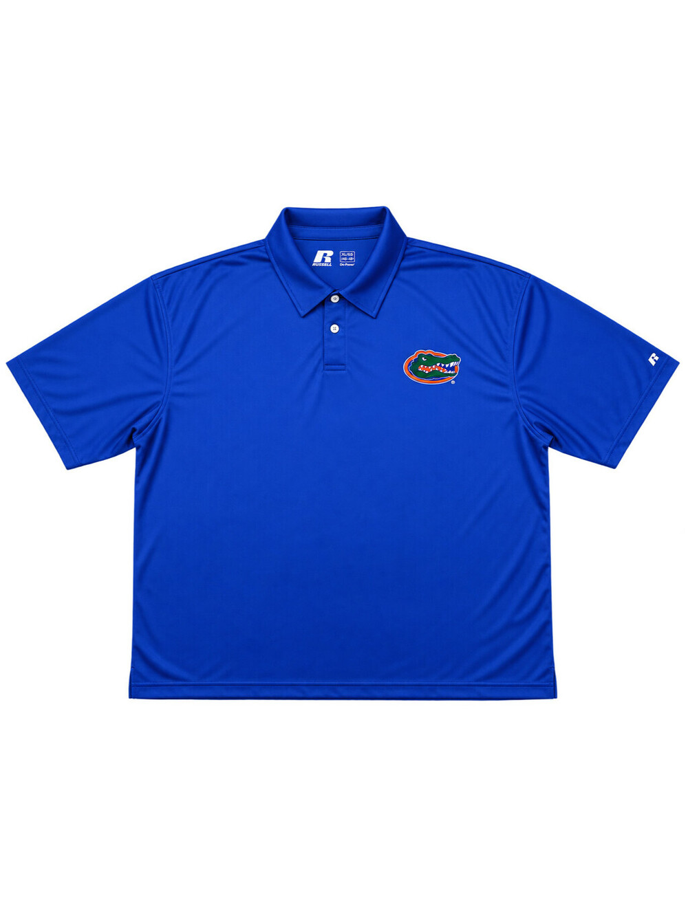 Russell Athletic Florida Gators Polo Shirt Men’s 2XL Blue Dri-Power Golf NCAA